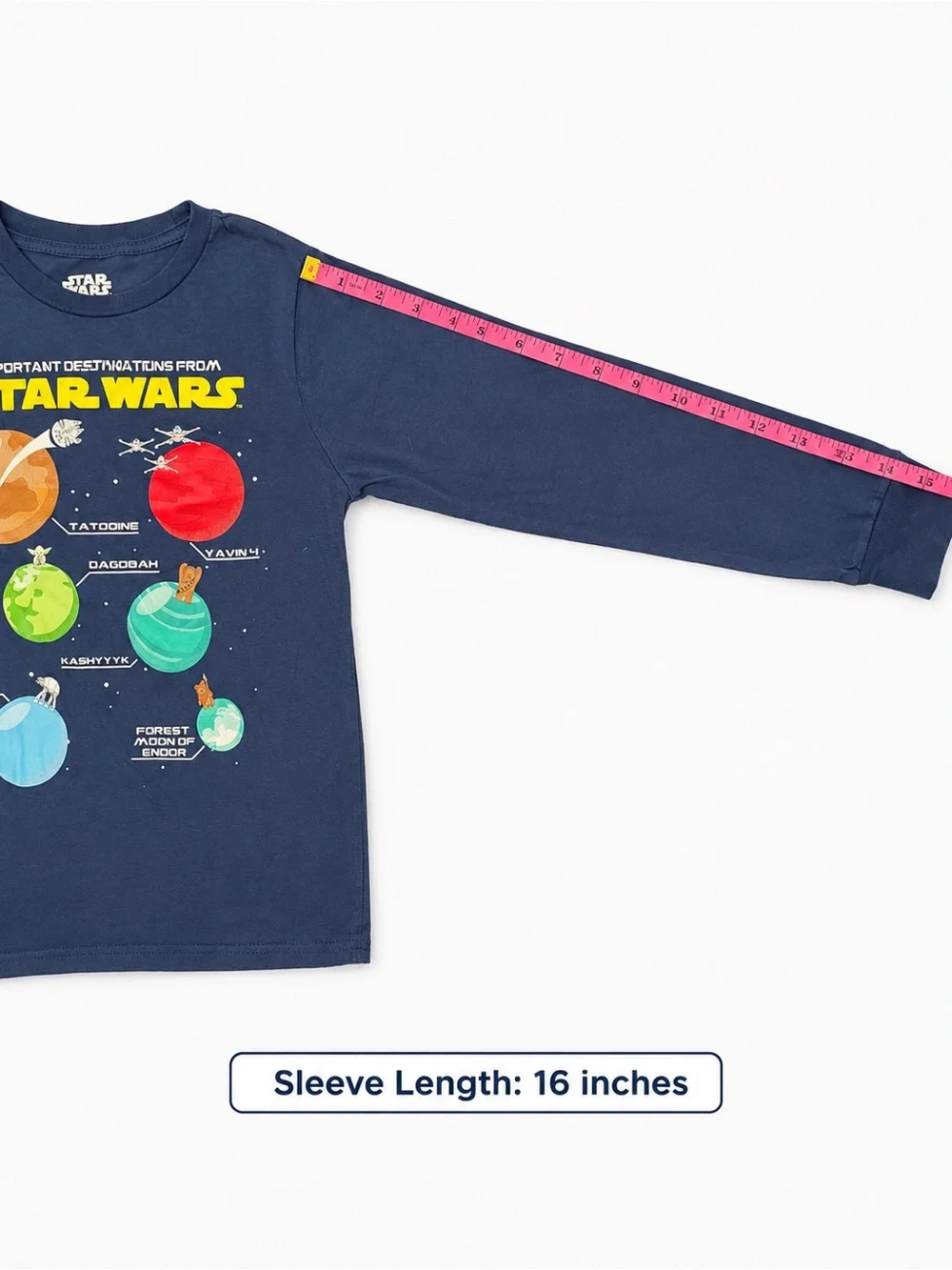 Star Wars Important Destinations Long Sleeve Shirt Youth M 2019 Graphic Tee